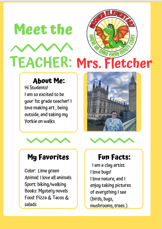 Welcome! I'm so excited to be your teacher this year!